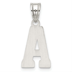 Sterling Silver Rhodium-Plated Letter A Pendant 925 Solid Sophisticated Design