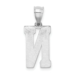 Sophia Jewelers 925 Sterling Silver Rhodium-Plated N Initial Pendant Casted Solid