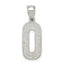 Sterling Silver Rhodium-plated Letter O Initial Pendant
