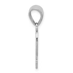 Sterling Silver 925 Rhodium-Plated Initial P Pendant Elegant Solid Design