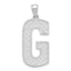 Sterling Silver Rhodium-plated Letter G Initial Pendant