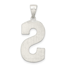 Sophia Jewelers Sterling Silver 925 Rhodium-Plated S Initial Pendant Large, Casted Design