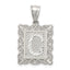 Letter C Initial Pendant in Sterling Silver, 30mm Diamond-Cut - Sophia Jewelers