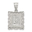 Initial Letter E Pendant in Sterling Silver, 30mm Diamond-Cut - Sophia Jewelers