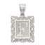 Letter F Initial Pendant in Sterling Silver, 30mm Diamond-Cut - Sophia Jewelers