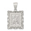 Letter K Initial Pendant in Sterling Silver, 30mm Diamond-Cut - Sophia Jewelers