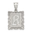 Letter R Initial Pendant in Sterling Silver, 30mm Diamond-Cut - Sophia Jewelers