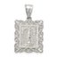 Letter T Initial Pendant in Sterling Silver, 30mm Diamond-Cut - Sophia Jewelers