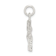 Sterling Silver 925 Gymnast Charm with Polished 3D Design Anti-Tarnish Finish