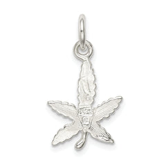 Sterling Silver 925 Leaf Charm with Anti-Tarnish Finish Cast Design