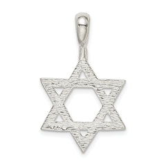 Sterling Silver 925 Star of David Charm with Polished Anti-Tarnish Finish
