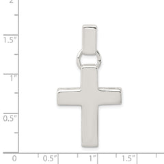 925 Sterling Silver Cross Pendant with Polished Finish and Anti-Tarnish Coating