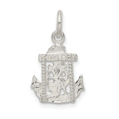 Sterling Silver Mariners Cross Charm with Polished Finish and Anti-Tarnish Coating