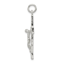 Sterling Silver 925 Crucifix Pendant with Polished Anti-Tarnish Finish