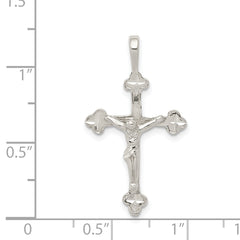 Sterling Silver 925 Crucifix Pendant with Polished Anti-Tarnish Finish