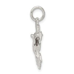 Sterling Silver 925 Cara Vaca Crucifix Pendant with Polished Anti-Tarnish Finish