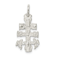 Sterling Silver 925 Cara Vaca Crucifix Pendant with Polished Anti-Tarnish Finish