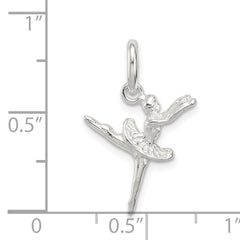 Sterling Silver 925 Ballerina Charm with 3D Detailing and Anti-Tarnish Finish