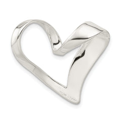 Sterling Silver 925 Heart Pendant with Polished Anti-Tarnish Finish