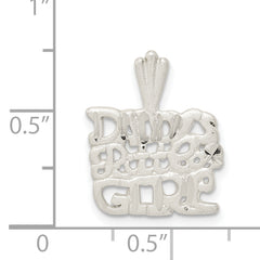 925 Sterling Silver Daddy's Little Girl Charm with Polished Finish and Anti-Tarnish Coating