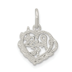 Sterling Silver 925 Sweet 16 Charm with Polished Anti-Tarnish Finish