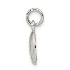 Sterling Silver 925 Polished Happy Face Charm with Anti-Tarnish Coating