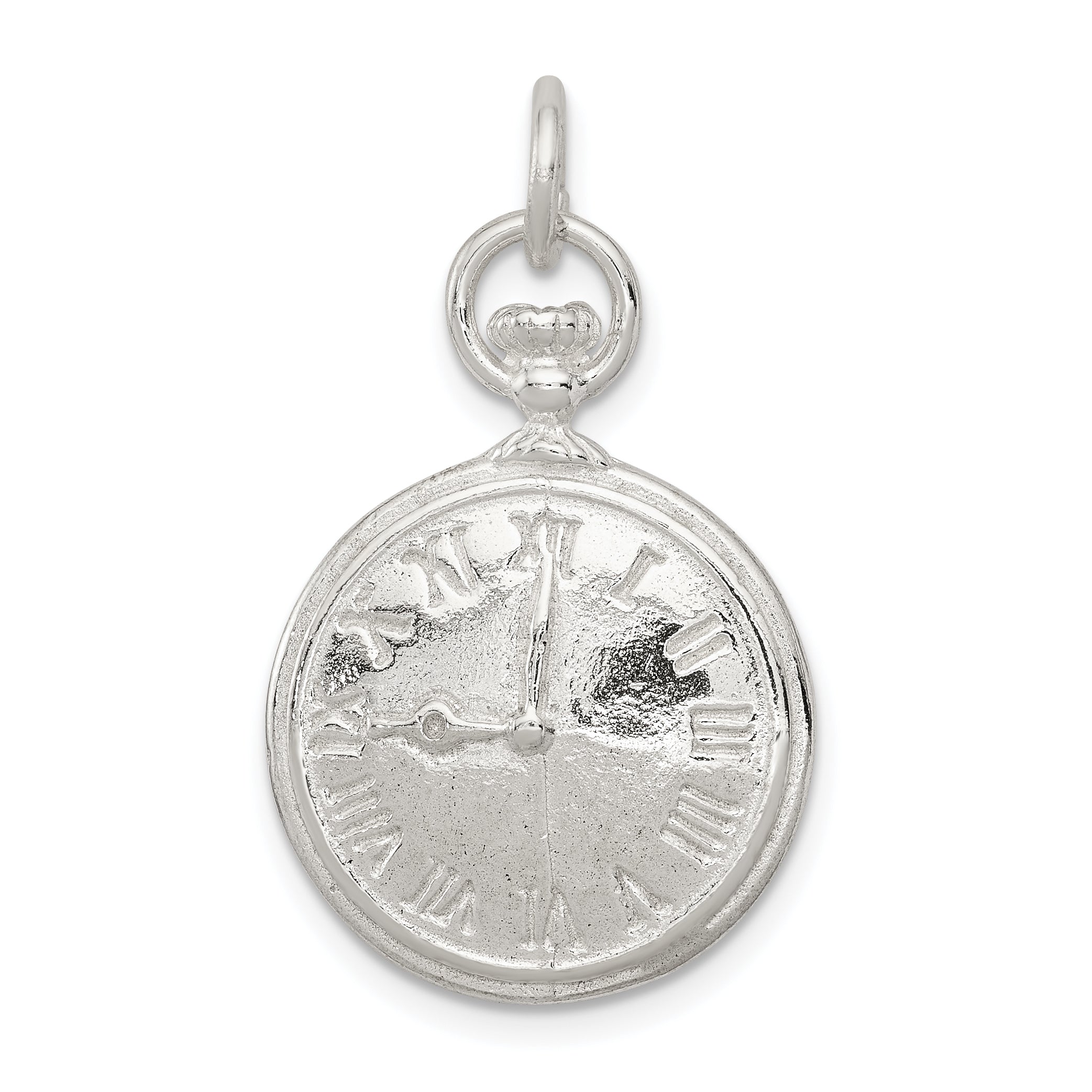 Sterling Silver Clock Charm