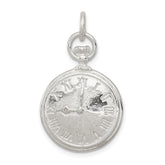 Sterling Silver Clock Charm