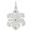 Snowflake Charm in Sterling Silver, 28mm Satin & Diamond-Cut - Sophia Jewelers