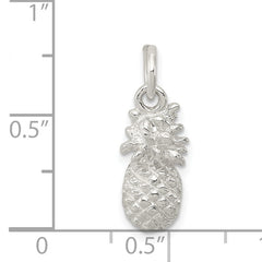 Sterling Silver 925 Pineapple Charm with Polished Anti-Tarnish Finish