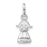 Sterling Silver 3-D Polished Liberty Bell Charm