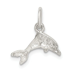 Sterling Silver 925 Dolphin Charm with Polished Anti-Tarnish Finish for Children