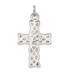 Sterling Silver 925 Antiqued Celtic Cross Pendant with Polished Finish