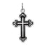 Sterling Silver Rhodium-plated Enameled Cross Pendant