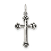 Sterling Silver Antiqued Cross Charm