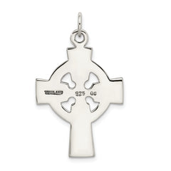 Sterling Silver 925 Antiqued Celtic Cross Charm Polished, Solid, Vintage Design
