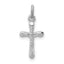 Sterling Silver Rhodium-plated Crucifix Charm