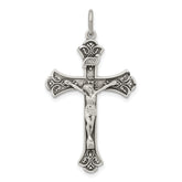 Sterling Silver Antiqued INRI Crucifix Pendant