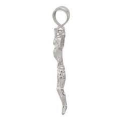 Sterling Silver 925 Corpus Pendant with Polished Finish Solid, Casted Design