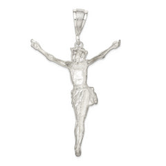 Sterling Silver 925 Corpus Pendant with Polished Finish Solid, Casted Design