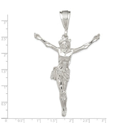 Sterling Silver 925 Corpus Pendant with Polished Finish Solid, Casted Design
