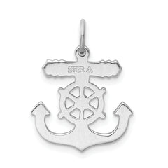 Sterling Silver 925 Mariner Cross Pendant with Rhodium-Plated Polished Finish
