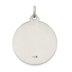 Sterling Silver 925 Ecce Homo Antiqued Medal Pendant Solid Vintage Charm