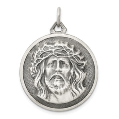 Sterling Silver Antiqued Ecce Homo Medal