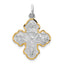 Sterling Silver Rhodium-plated & Vermeil 4-way Medal