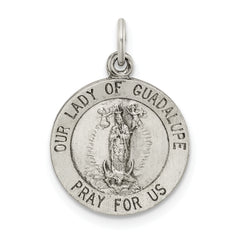 Sterling Silver Antiqued Our Lady of Guadalupe Medal