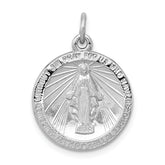 Sterling Silver Rhodium-plated Miraculous Medal