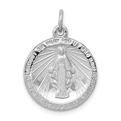 Sterling Silver Rhodium-plated Miraculous Medal