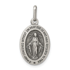 Sterling Silver Antiqued Miraculous Medal