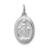 Sterling Silver Rhodium-plated Miraculous Medal